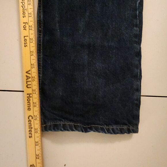 Eddie Bauer Women Flannel Lined Jeans Size 12 Blue Natural Fit Straight Mid-Rise - Picture 11 of 12
